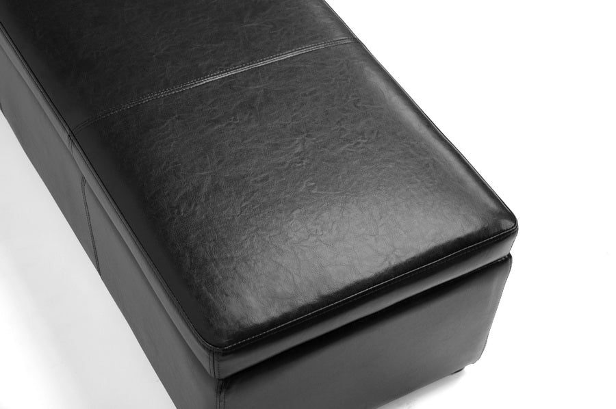 baxton studio dennehy black brown modern ottoman | Modish Furniture Store-3