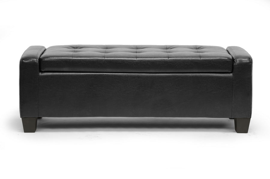 baxton studio manchester black ottoman | Modish Furniture Store-2