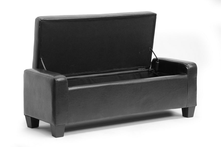 baxton studio manchester black ottoman | Modish Furniture Store-3