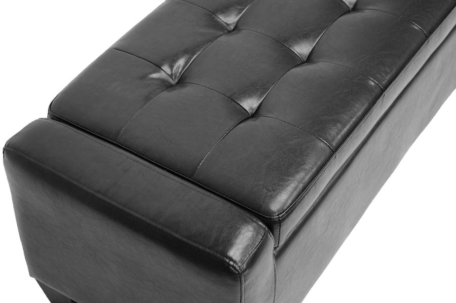 baxton studio manchester black ottoman | Modish Furniture Store-4