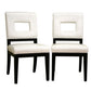 Baxton Studio Faustino Cream Leather Dining Chair (Set of 2) | Modishstore | Dining Chairs