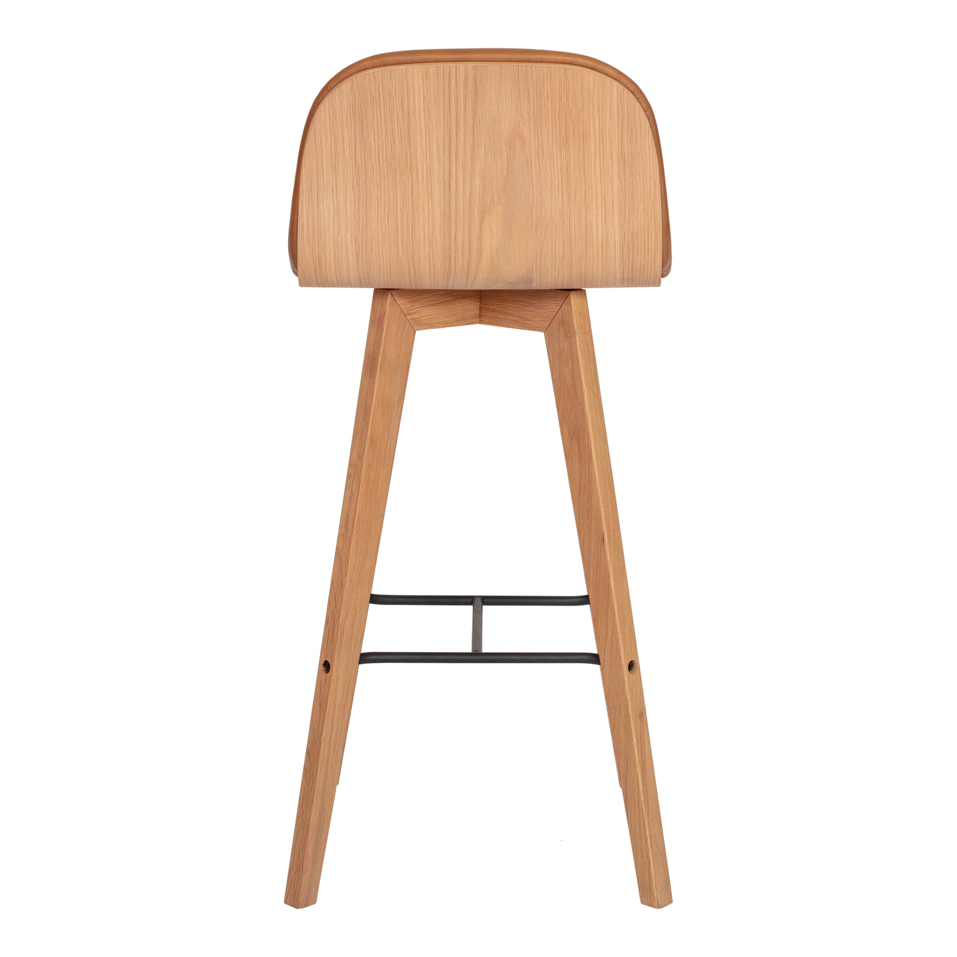 Napoli Leather Barstool Tan By Moe's Home Collection | Bar Stools | Modishstore - 3