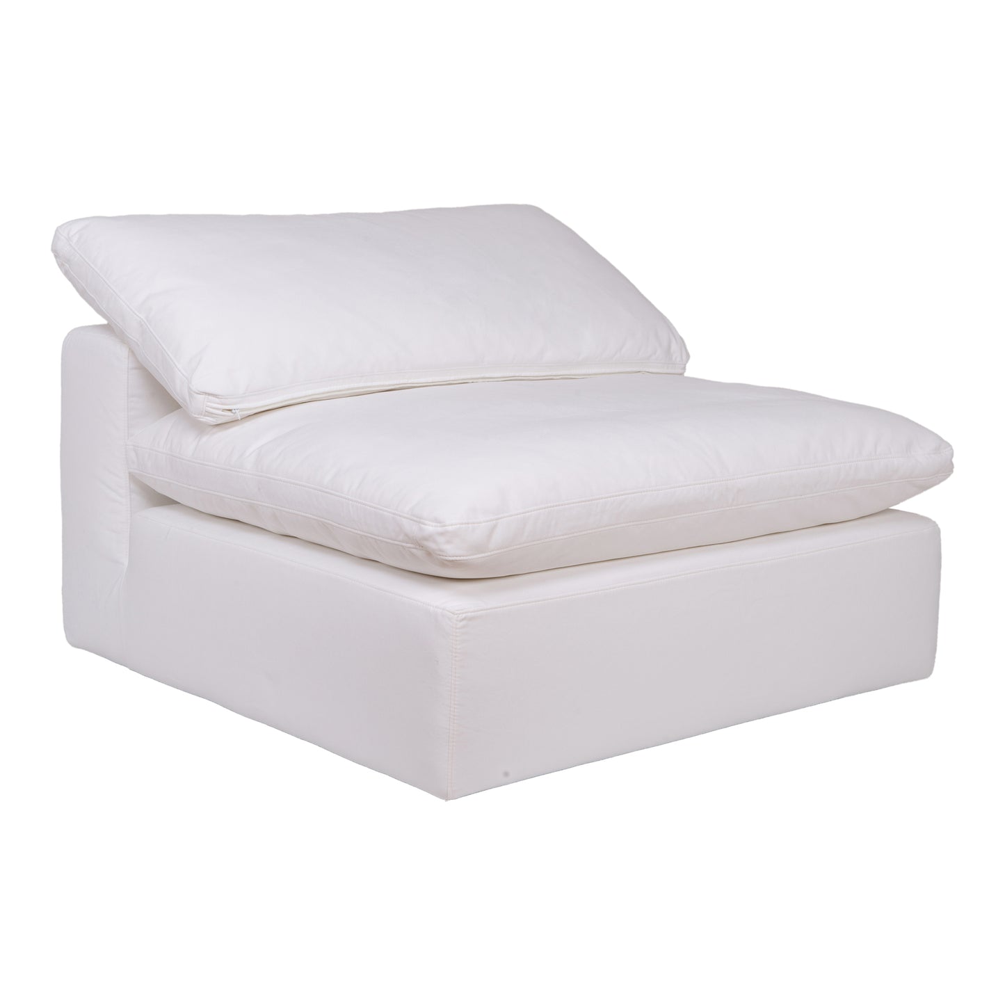 CLAY SLIPPER CHAIR LIVESMART FABRIC WHITE | Modishstore | Lounge Chairs-2