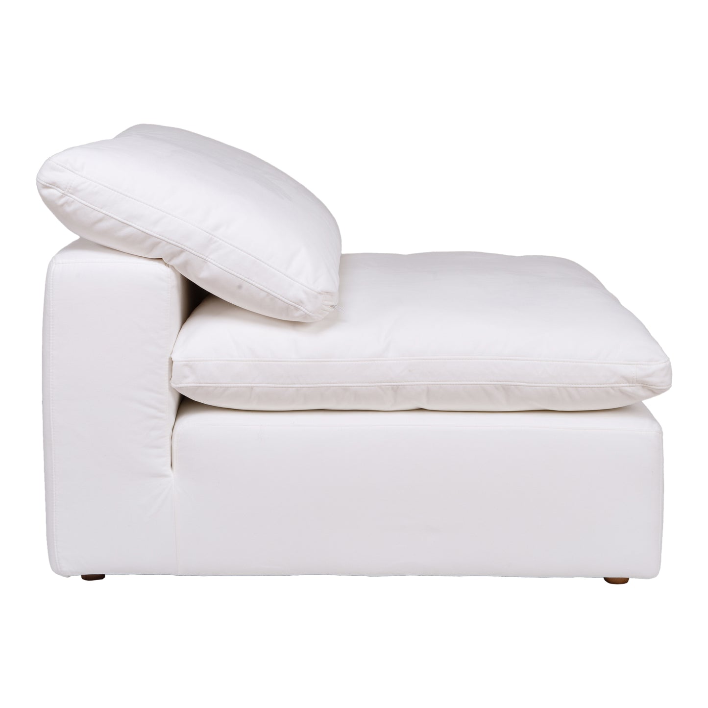 CLAY SLIPPER CHAIR LIVESMART FABRIC WHITE | Modishstore | Lounge Chairs-3