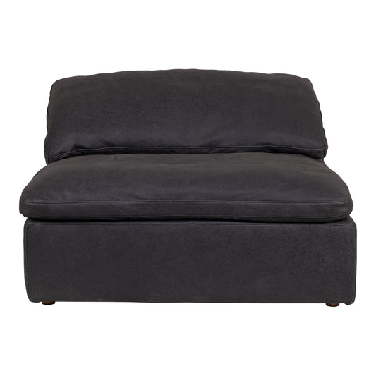 CLAY SLIPPER CHAIR NUBUCK LEATHER BLACK | Modishstore | Lounge Chairs
