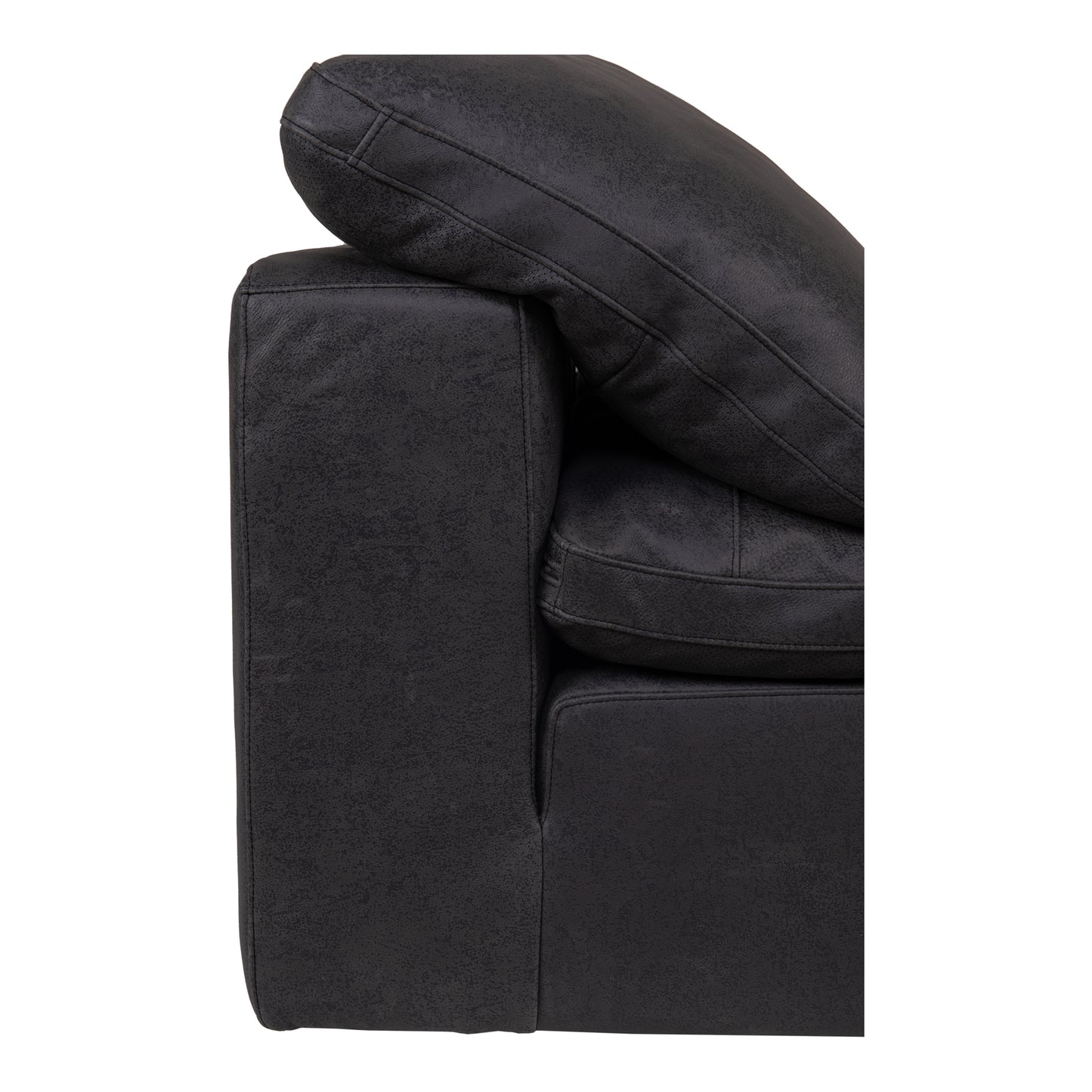 CLAY SLIPPER CHAIR NUBUCK LEATHER BLACK | Modishstore | Lounge Chairs-4