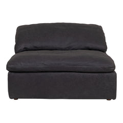 Clay Slipper Chair Nubuck Leather Black By Moe's Home Collection