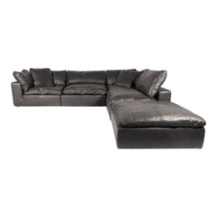 Clay Dream Modular Sectional Nubuck Leather Black By Moe's Home Collection