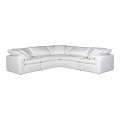 Terra Condo Classic L Modular Sectional Livesmart Fabric Cream By Moe's Home Collection