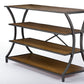 baxton studio lancashire brown wood metal console table | Modish Furniture Store-2