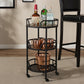 Baxton Studio Bristol Rustic Industrial Style Metal and Wood Mobile Serving Cart | Modishstore | Bar Carts