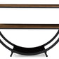 Baxton Studio Blakes Rustic Industrial Style Antique Black Textured Finish Metal Distressed Wood Console Table | Console Tables | Modishstore - 2