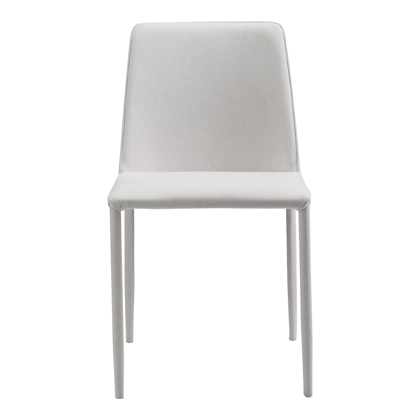 NORA FABRIC DINING CHAIR WHITE-M2 (Set Of 2) | Modishstore | Dining Chairs