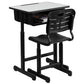 Adjustable Height Student Desk and Chair with Black Pedestal Frame by Flash Furniture | Desks | Modishstore - 4