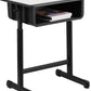 Student Desk with Grey Top and Adjustable Height Black by Flash Furniture | Desks | Modishstore-7