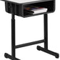 Student Desk with Grey Top and Adjustable Height Black by Flash Furniture | Desks | Modishstore - 7