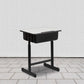 Student Desk with Grey Top and Adjustable Height Black by Flash Furniture | Desks | Modishstore - 1