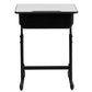 Student Desk with Grey Top and Adjustable Height Black by Flash Furniture | Desks | Modishstore - 5