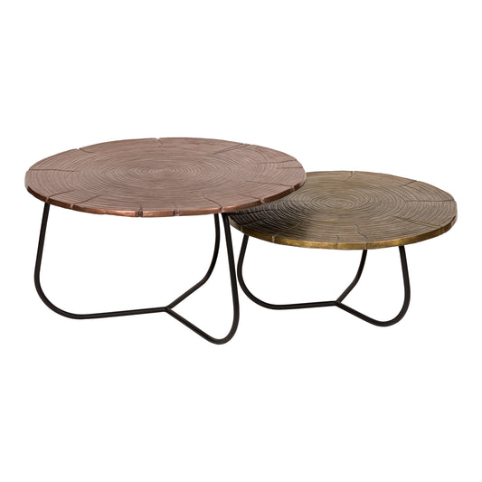 CROSS SECTION TABLES SET OF 2 | Modishstore | Side Tables