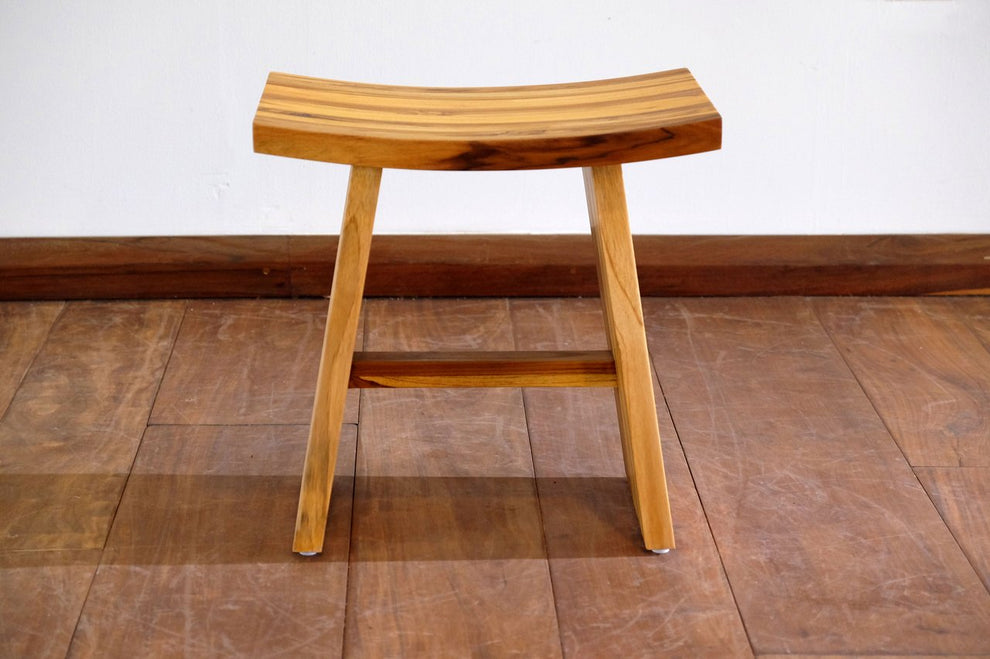 Masaya Zapatera Teak Shower Stool | Outdoor Stools & Benches | Modishstore - 2