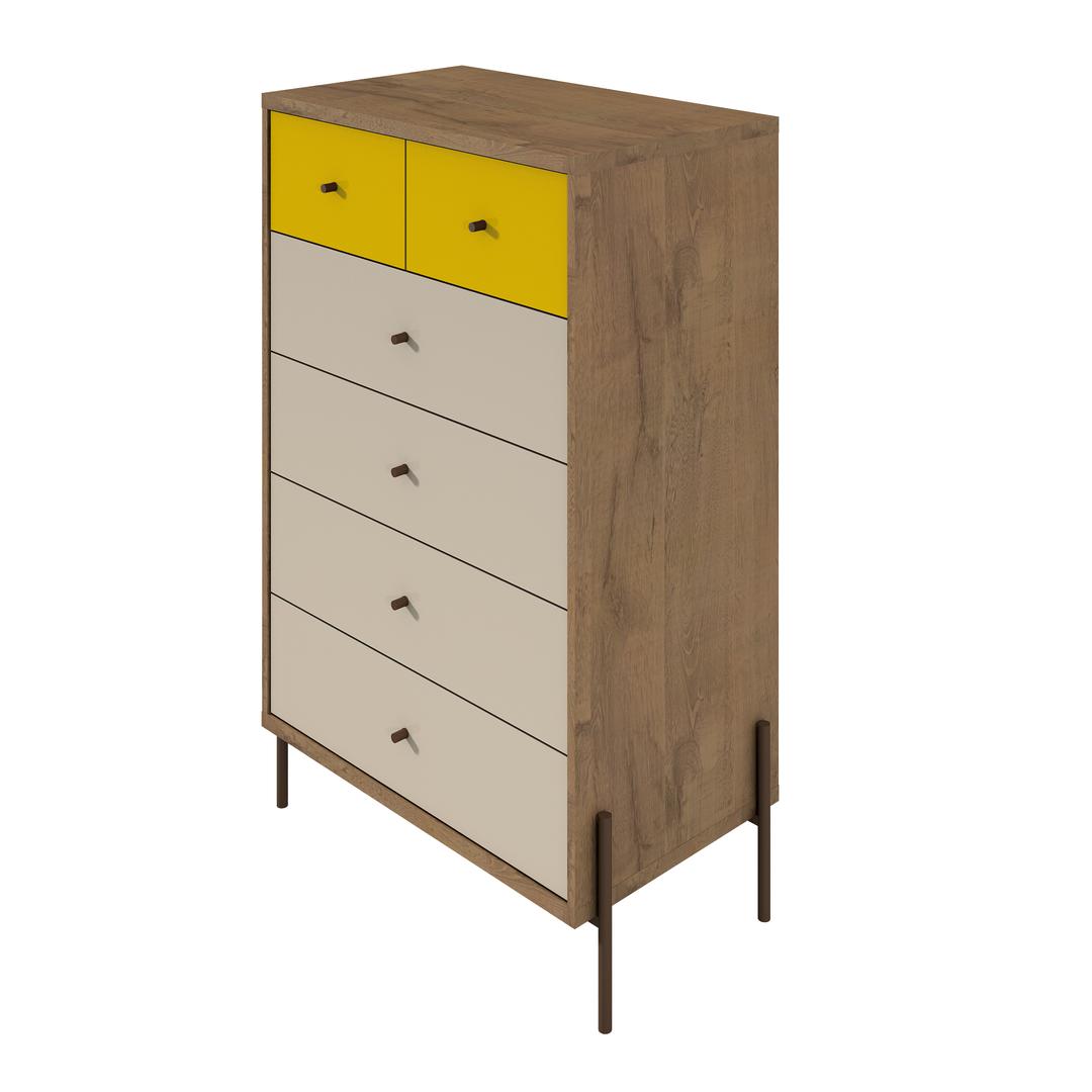 Manhattan Comfort Joy 48.43" Tall Dresser with 6 Full Extension Drawers | Dressers | Modishstore-25
