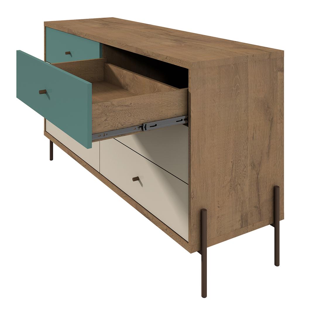 Manhattan Comfort Joy 59" Wide Double Dresser with 6 Full Extension Drawers | Dressers | Modishstore-7
