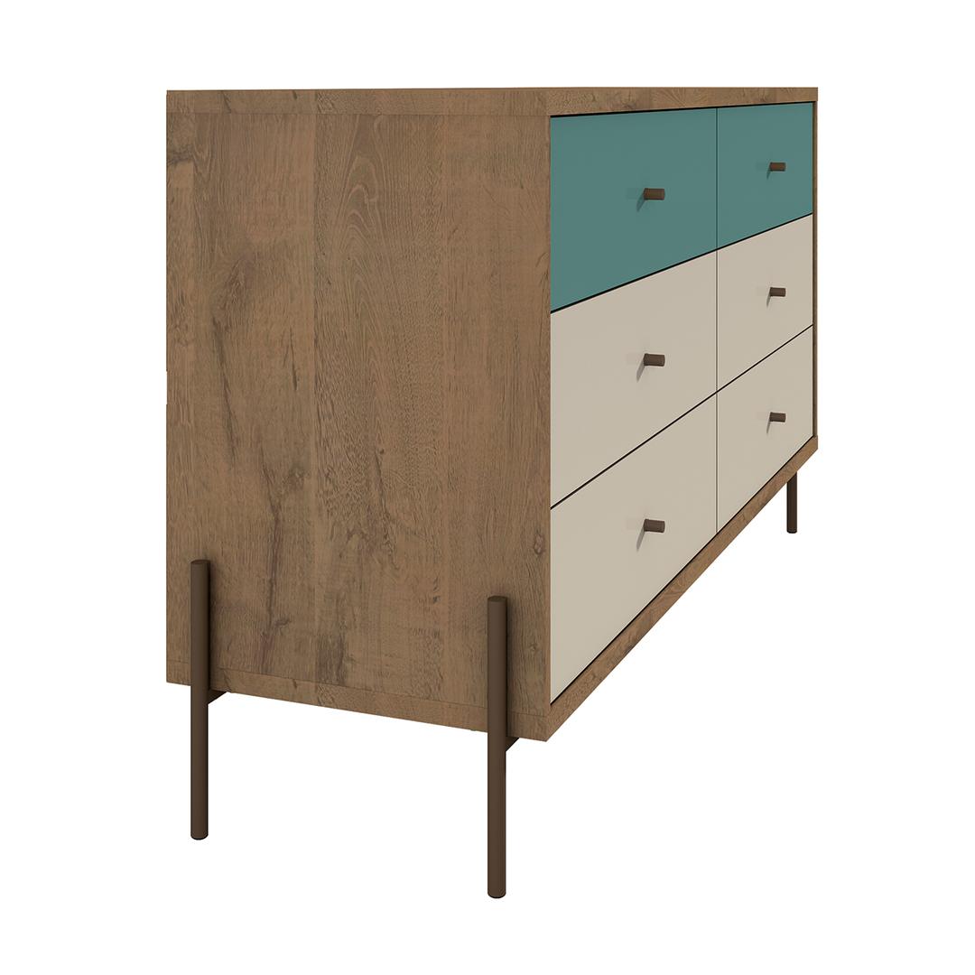 Manhattan Comfort Joy 59" Wide Double Dresser with 6 Full Extension Drawers | Dressers | Modishstore-12