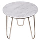 A&B Home White Top with Silver Legs End Table | Side Tables | Modishstore