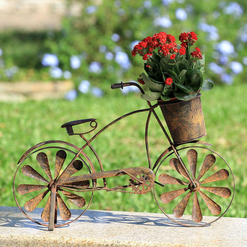 Antique Bicycle Flowerpot Hold By SPI Home | Garden Sculptures & Statues | Modishstore