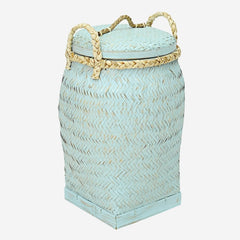 Palermo Round Rattan Basket with Lid by Jeffan