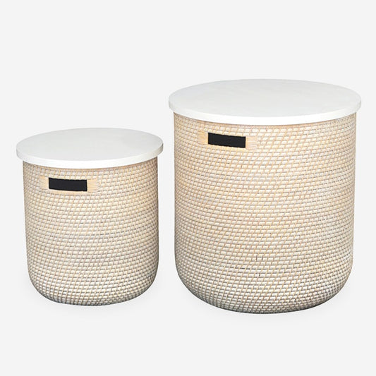 Sedona Storage Rattan Baskets-set/2 by Jeffan | Bins, Baskets & Buckets | Modishstore