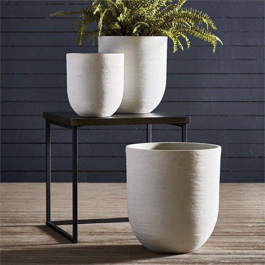 Fibrestone Malibu Cylinder Pots “ Set of 3 by Napa Home & Garden | Outdoor Planters, Troughs & Cachepots | Modishstore