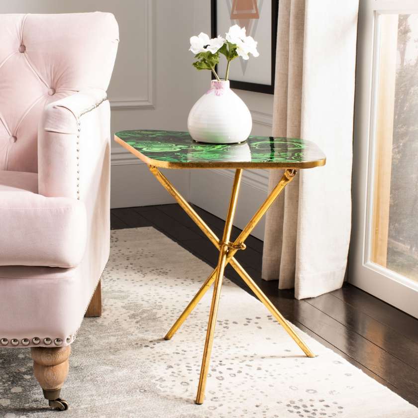 Safavieh Zamara Faux Agate Side Table | Side Tables | Modishstore - 2