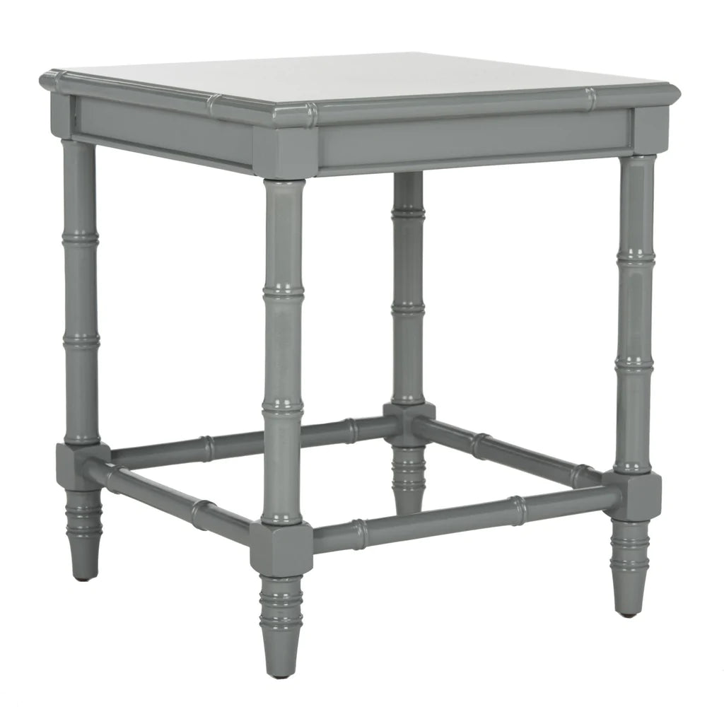 Safavieh Liviah Modern Coastal 22" H Bamboo Accent Table - Gray | Accent Tables | Modishstore - 2