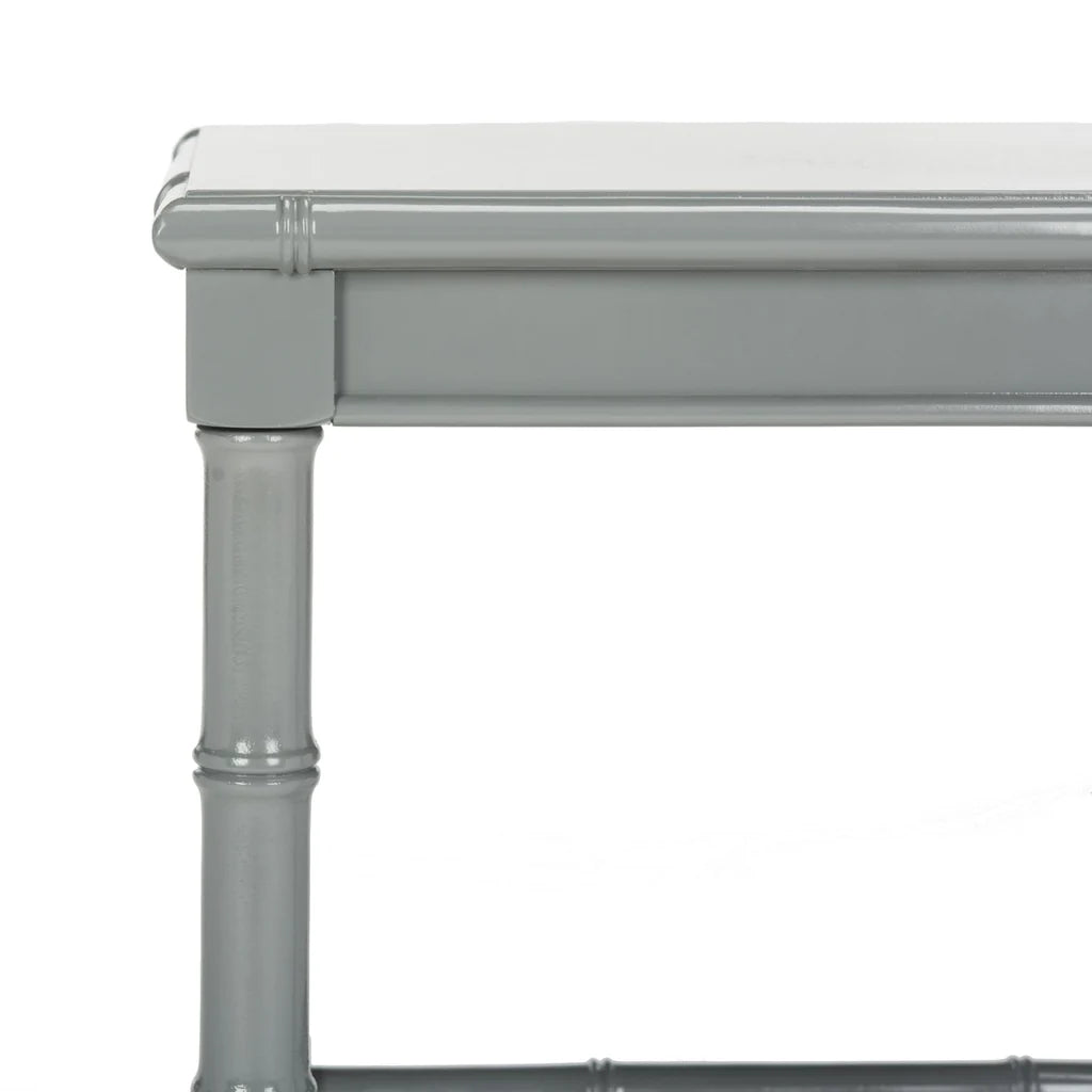 Safavieh Liviah Modern Coastal 22" H Bamboo Accent Table - Gray | Accent Tables | Modishstore - 4