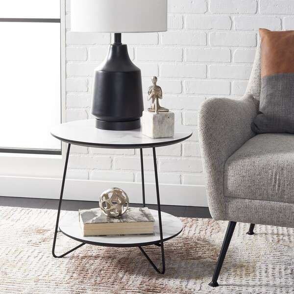 Safavieh Avani Round Side Table - White | Side Tables | Modishstore - 4
