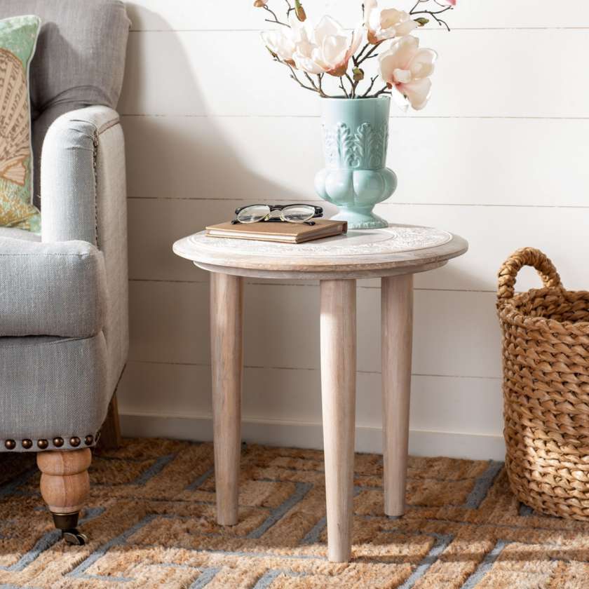 Safavieh Rehnuma Carved Side Table | Side Tables | Modishstore - 2