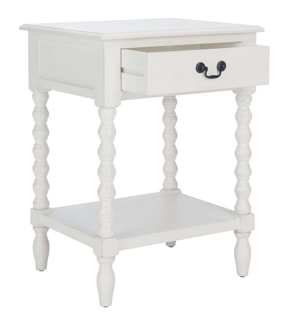Safavieh Athena Accent Table - Distressed White | Accent Tables | Modishstore - 3