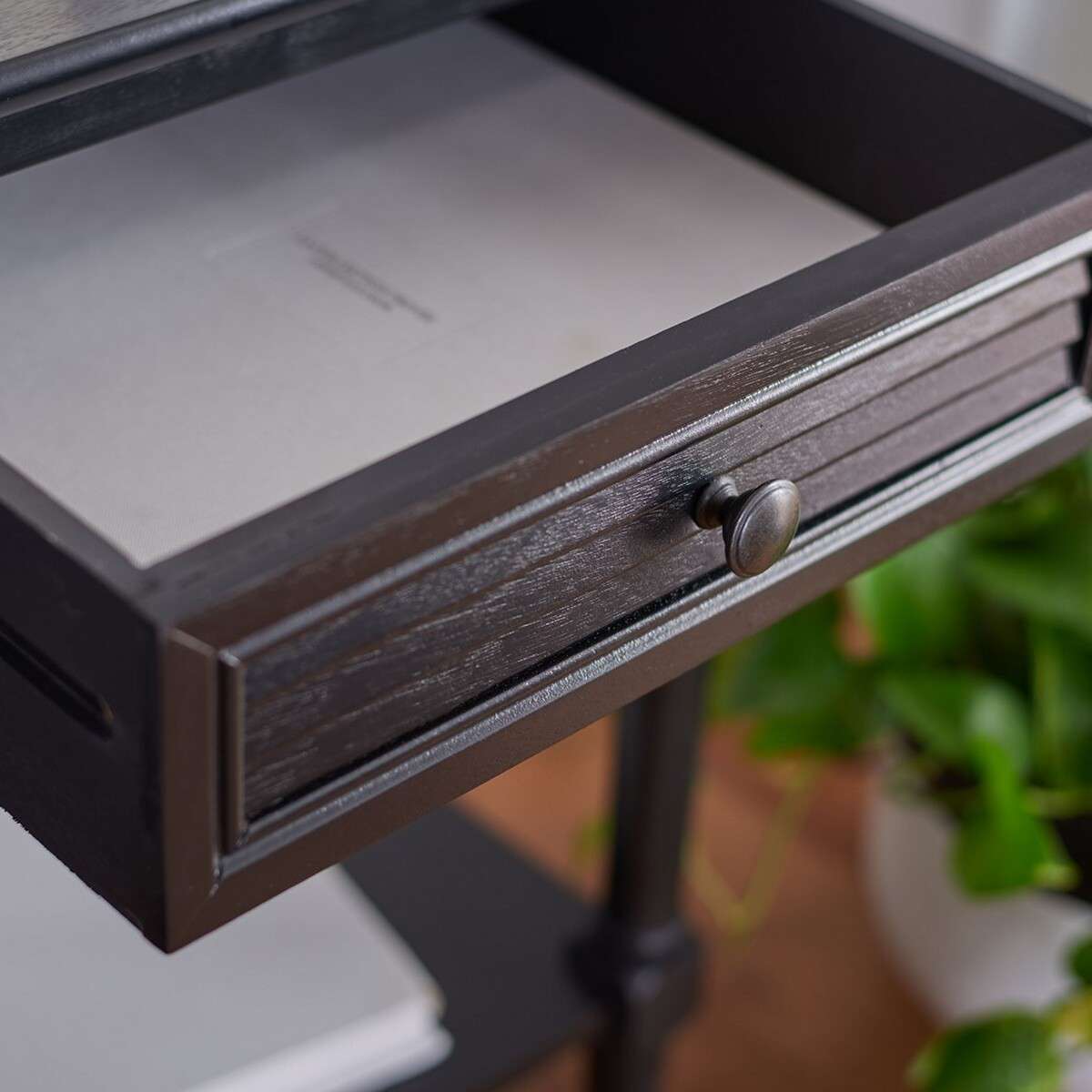 Safavieh Tate 1Drw Accent Table - Black | Accent Tables | Modishstore - 4