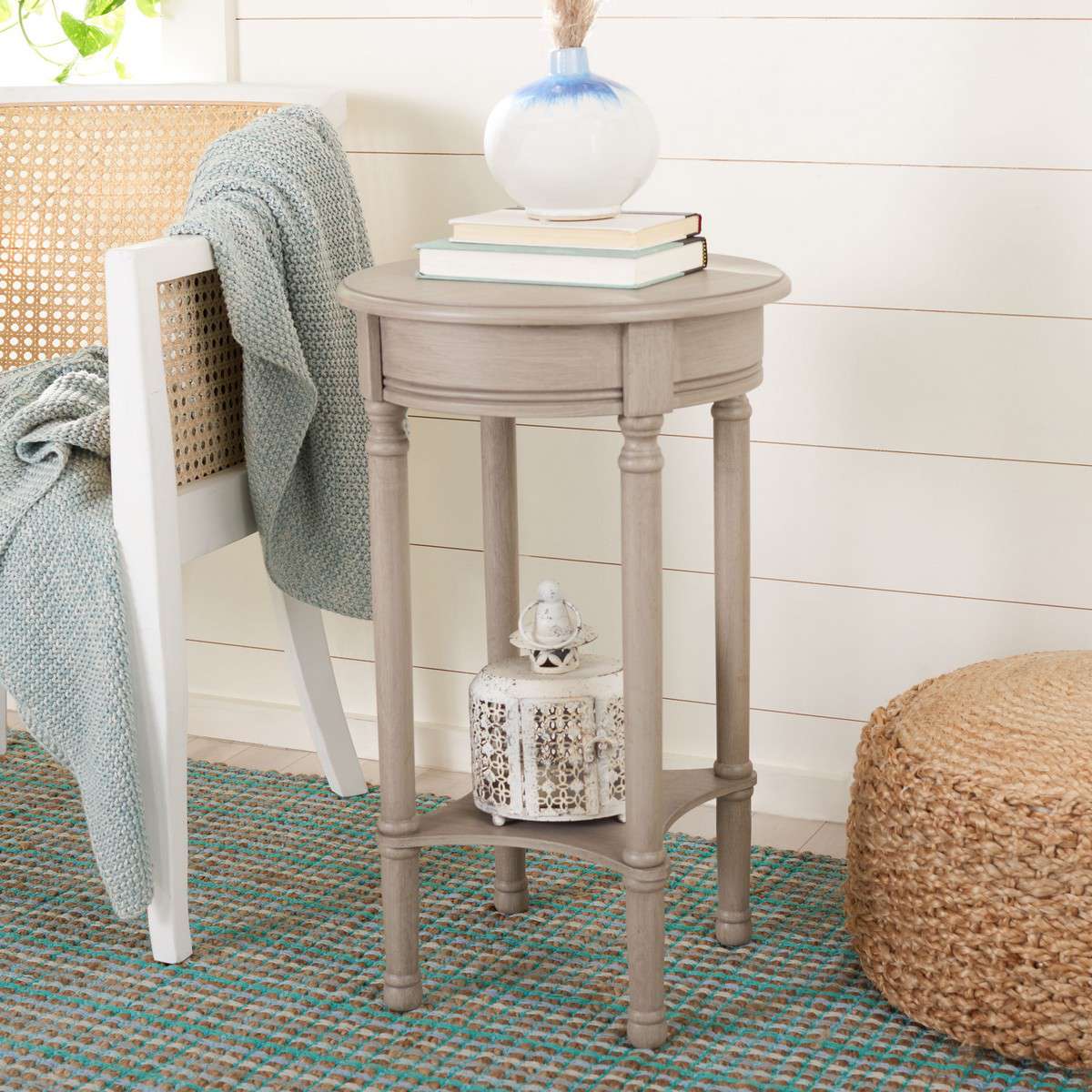 Safavieh Tinsley Round Accent Table - Greige | Accent Tables | Modishstore