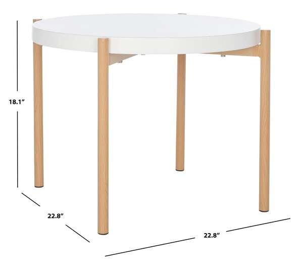 Safavieh Solara Accent Table - White | Accent Tables | Modishstore - 3