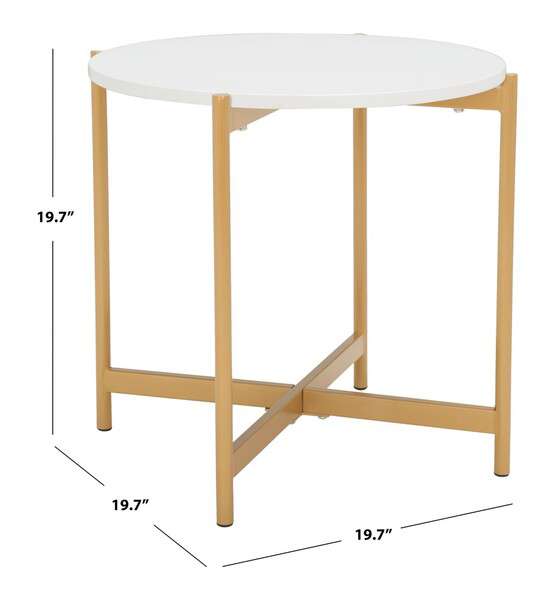 Safavieh Calina Accent Table - White | Accent Tables | Modishstore - 4