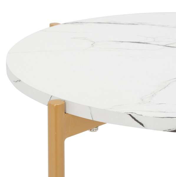 Safavieh Calina Accent Table - Faux White Marble | Accent Tables | Modishstore - 3