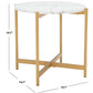 Safavieh Calina Accent Table - Faux White Marble | Accent Tables | Modishstore - 4
