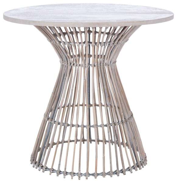Safavieh Whent Round Accent Table - Gray White Wash | Accent Tables | Modishstore - 2
