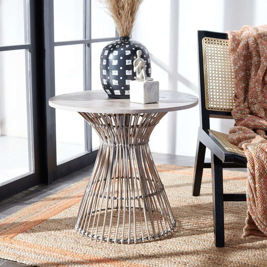 Safavieh Whent Round Accent Table - Gray White Wash | Accent Tables | Modishstore