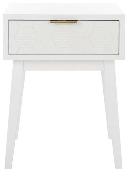 Safavieh Keya 1 Drawer Accent Table - White | Accent Tables | Modishstore - 2
