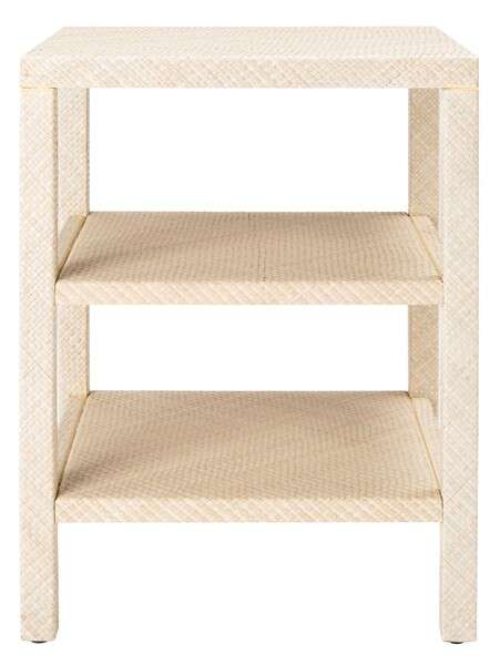 Safavieh Apis Raffia 2 Shelf Accent Table - Light Natural | Accent Tables | Modishstore