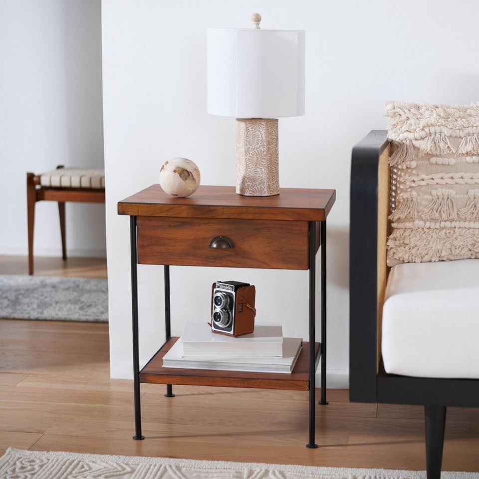 Safavieh Eris 1 Drawer 1 Shelf Accent Table | Accent Tables | Modishstore - 1