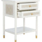 Safavieh Ahab 2 Drawer 1 Shelf Accent Table - White | Accent Tables | Modishstore - 3